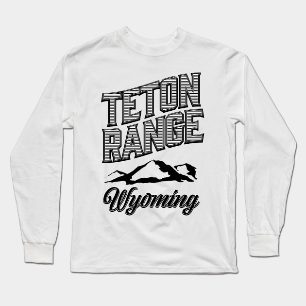 Teton Range Wyoming Long Sleeve T-Shirt by nickemporium1